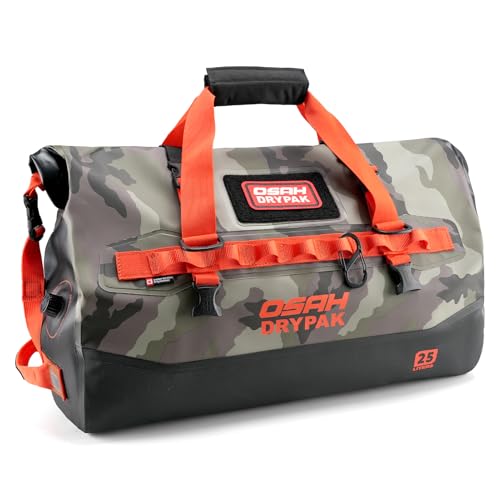 Image of Waterproof Duffel Bag 25L /40L /60L - Heavy-Duty Motorcycle Tail Bag, Roll-Top Dry Bag for Travel, Camping, Boating, Kayaking, Outdoor Adventure