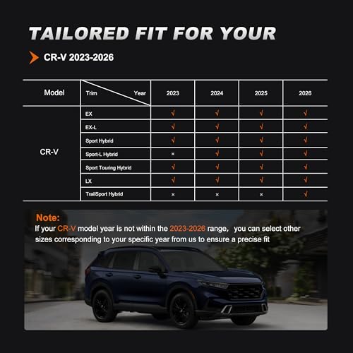 Image of AOMSAZTO Custom Fit Car Seat Covers for Honda CRV: 2023 2024 2025 2026 Full Set Faux Leather Car Seat Cover Waterproof (5 Seats,Black)