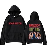 katseye the beautiful chaos tour felpe con cappuccio moda retrò maglieria uomo e donna hip-hop unisex streetwear-black||l