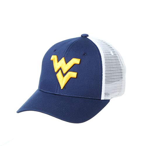Zephyr Men's West Virginia Mountaineers Adjustable Snapback Hat Big Rig, West Virginia Mountaineers Navy, Adjustable