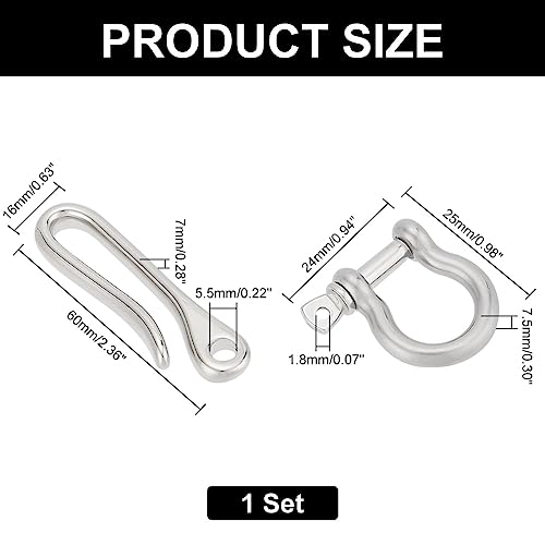 Platinum Keychain with U-Shape Hook and D Ring: Heavy Duty Car Key Holder for Men and Women