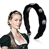 Ivrmtal Trachten Haarreif Samt – Dirndl Haarschmuck mit Edelweiss... Ivrmtal Trachten Ha - www.wander-gast.de, Tipps für Wanderer