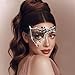 Bounzhi Masquerade Mask Rhinestone Venetian Lace Masks Fashion Party Eyemask Mask Ball Costume Accessory for Women（R） (A)