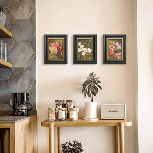 Image of Abtgt Ornate Vintage Style 5x7 Picture Frame, Made of Tempered Real Glass for Tabletop or Wall Mount, 5x7 Photo Frame for Home Decor, Black