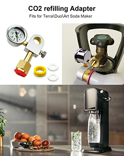 Upgraded Co2 Refilling Adapter Compatible With Duo Terra Art Soda Maker, Carbonator Refill Quick Adapter #TOP1