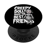 Camiseta de muñeca espeluznante de película de terror - Arte asesino de Slasher embrujada PopSockets PopGrip Adhesivo