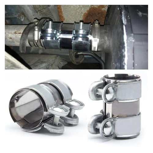 Conector de tubo de escape de 76mm con abrazadera duradera para coche 2