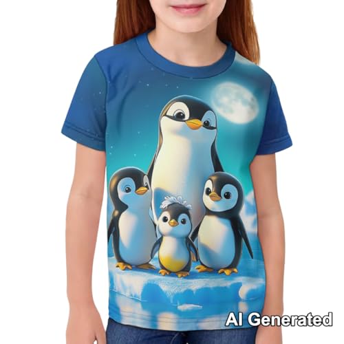 Image of Xhuibop Kids Tshirts Girls Boys 3-16 Years Summer Clothes for Teens Loose Fitting Tops