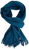 Hergestellt in Deutschland Rotfuchs Strickschal einfarbig modisch 100% Wolle feinstrick (Merino) ((L X B) 170 x 25 cm, petrol)