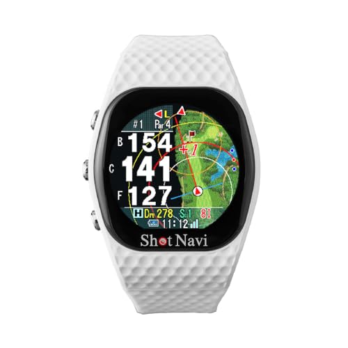 Shot Navi (ショットナビ) INFINITY Touch ホワイト 1.2インチカラー液晶 最新GPSチップ「M10」搭載 日本製(国内ISO9001認定工場生産) GPSゴルフナビ ゴルフ距離計 GPSナビ ゴルフウォッチ 競技利用OK