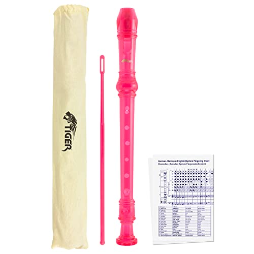 TIGER REC7-PK Descant School Recorder - Pink