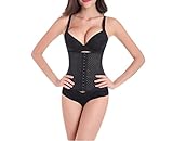 Valentina Womens Workout Waist Trainer Corset Tummy Slimming Body Shapewear Trimmer Cincher Tummy Shaper Girdle 4 Hooks