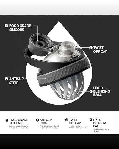 Image of AGIS Blender King Shaker Bottle for Protein Shakes | Leakproof | Bpa-Free