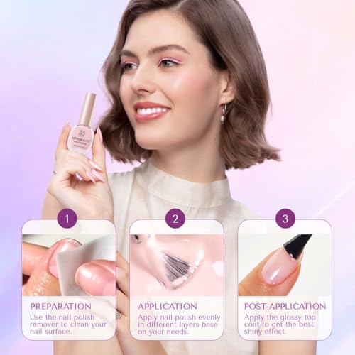Image of AZUREBEAUTY 4 Color Blue Pink Nail Polish Set