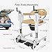 Patient Lift Transfer Chair for Home, Transfer Lift Chair for Seniors 4 in 1 Portable Transfer Chair for Elderly with Commode & Seat Cushion Weight 290 lbs - Ships from USA