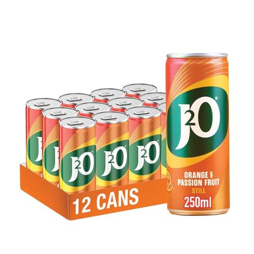 J2O Fruit Juice Orange and Passion Fruit 250ml Cans (Pack of 12)