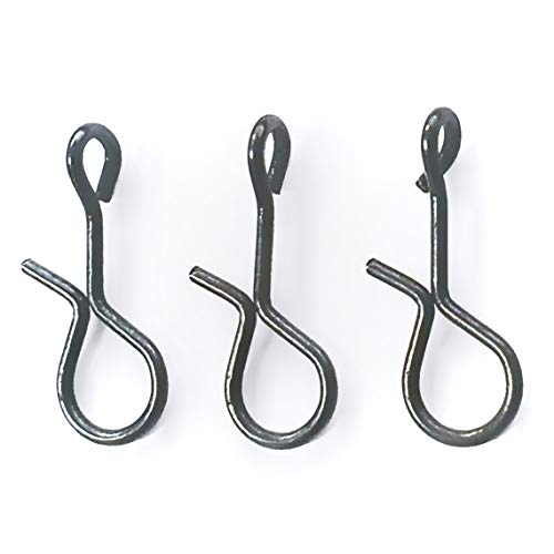 Yonihawk Stainless Steel Fly Fishing Snap Quick Change for Flies Lures and Fishing Hooks Accessories Connect Fast Secure Hooks (Black, Medium)