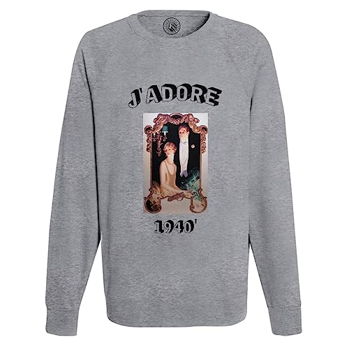 Sweat Shirt Homme J'adore 1940 : Ravivez la Nostalgie du Cinéma Vintage