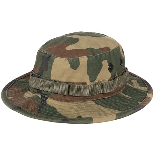Chapeau boonie militaire vintage pour homme et femme style outdoor woodland multicolore taille 7
