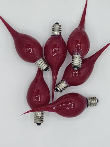 Primitive-Silicone-Dipped-5-Watt-Light-Bulb-Pack-of-6-Burgundy Primitive Silicone Dipped 5 Watt Light Bulb Pack of 6 Burgundy