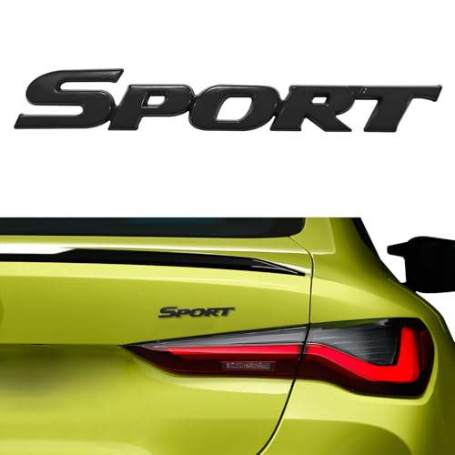 Image of Metal Car Sport Sticker, 3D Fender Badge Decal Car Sticker, Sport Letter Emblem Trunk Lid Rear Logo Badge for Truck SUV Pickup Models (Sport, Black)