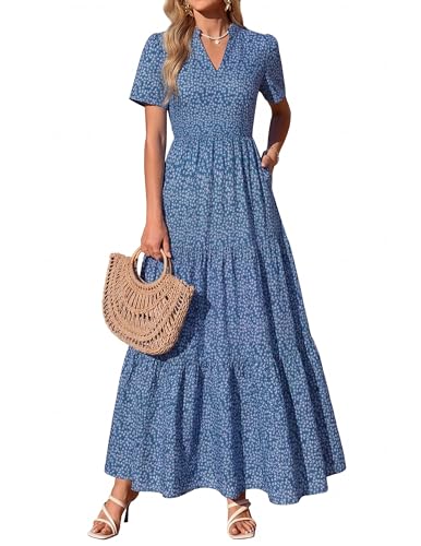Image of KIRUNDO Womens Floral Boho Flowy Maxi Dress