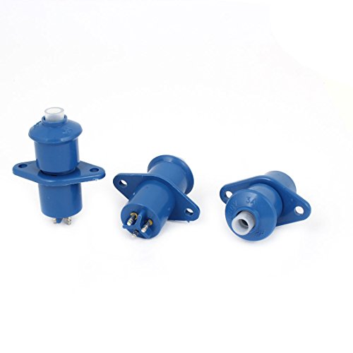 Conectores AC Power Socket 3P macho y hembra azul miniatura 1