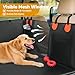 BugyKido Hundedecke Auto Rückbank, Hundesitz Auto Rückbank Verbreitert 40%, Hundesitzbezug Mit Harter Unterseite, PU-Leder Hunde Autodecke Autositz, wasserdichte & Anti-Kratz, bis zu 180 kg