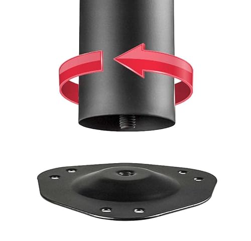 STOLMET 4X Tischbeine Höhenverstellbar Metall Schreibtischbeine 710 mm Schwarz