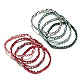 【Material Del Producto】Este Producto Está Hecho De Cristal Artificial, Que Tiene Un Brillo Brillante Y Colores Vibrantes. La Pulsera Tiene Buena Elasticidad, Es Cómoda De Llevar Y Duradera.