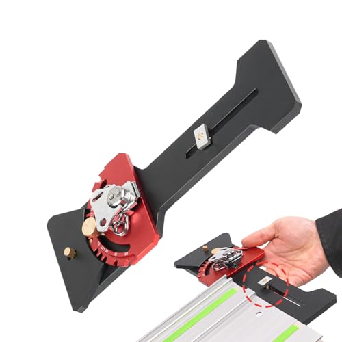 Équerre de guidage pour scie à rail en aluminium ajustable pour utilisation intensive
