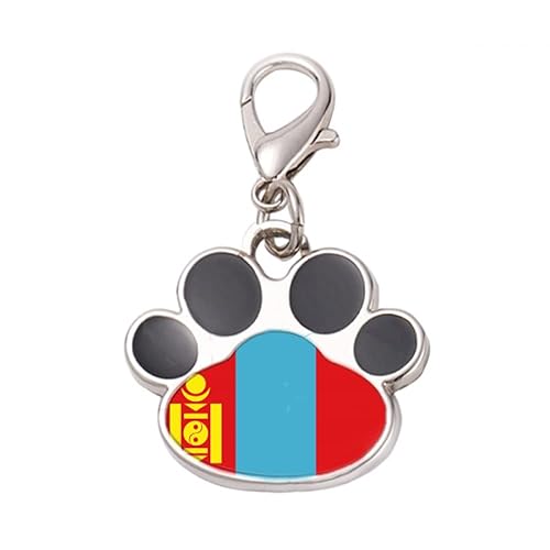 DIYthinker?Mongolia National Flag Asia Country Pet Tag Keychain Dog Cat ID