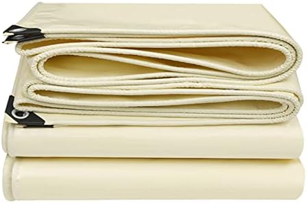 Beige Tarpaulin Waterproof Heavy Duty 500g/㎡ PVC Multipurpose Tarpaulin Sheet - Cover Garden Furniture Shed Market Stall Tarp (Support Customised) (Size : 1x2m)