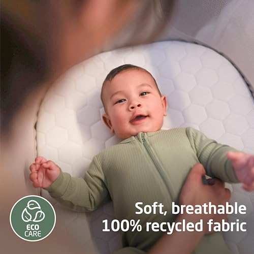 Image of Maxi-Cosi Iora Baby Bassinets Bedside Sleeper, Portable Bassinet, Infant Bedside Sleeper Crib, Height Adjustable, Breathable Mesh, Large Storage Basket, Truffle