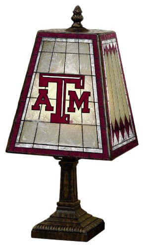 Texas A&M 14" Art Glass Table Lamp