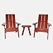 Highwood Italica Modern Adirondack 3pc Set, Rustic Red