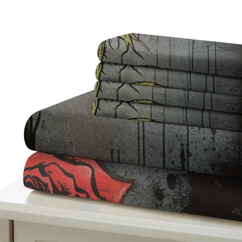 Housse de couette microfibre de qualité supérieure avec imprimé 3D floral pour lit une place