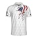 HNGANDESIGN - Custom Name American Flag Patriotic Golfer Golf Men's Polo Shirt S-5XL