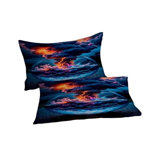 Housse de couette microfibre King 220x240cm avec 2 taies d'oreiller WaterScene - 7