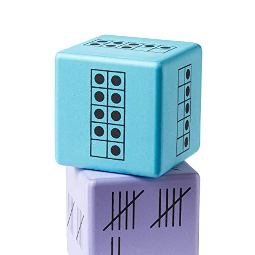 Hand2Mind Multiple Representation Dice, Large Foam Dice For Classroom, Subitizing Dice, Math Manipulatives Kindergarten, Educational Toys For Elementary Kids, Math Learning Tools (Set Of 16) #TOP6