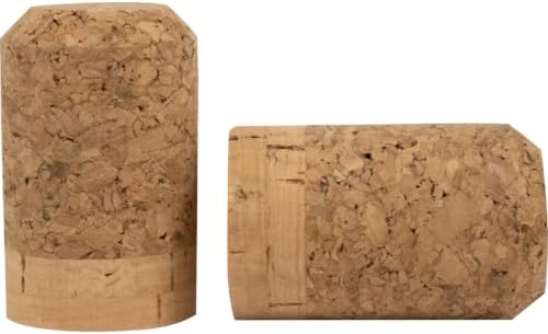 CHAMPAGNE CORKS Twin Disks of Real Cork 44mm x 24mm Agglo Stoppers for Champagne or Belgian Beer Bottles Peppino Molinas W830A - Pack of 100