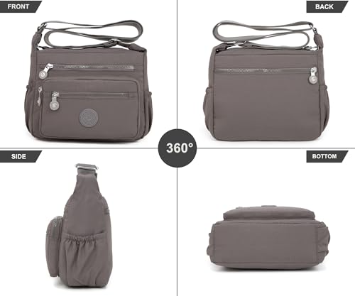 Image of Pealwel Women Shoulder Handbag Roomy Multiple Pockets Bag Ladies Crossbody Purse Tote Top Handle Satchel