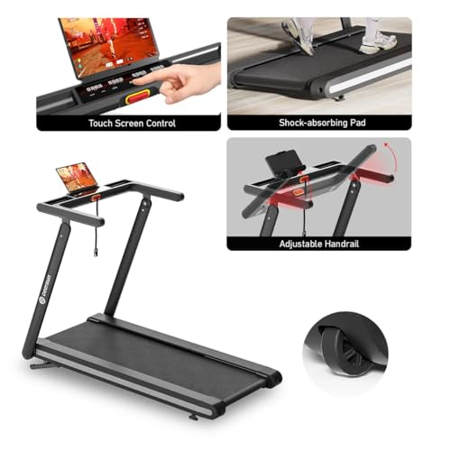 Image of DeerRun X20 Treadmills for Home, Foldable Treadmill with 15% Auto Incline, 400 lb Capacity Heavy Duty Running Machine, 3.5 HP, 0.6-11.3 MPH, Smart App Control, Shock Absorption