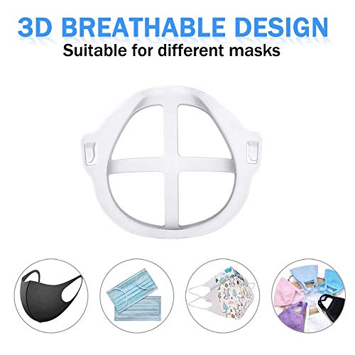 Face Mask Bracket (10Pcs) 3D Mask Bracket - Silicone Mask Bracket More Space for Comfortable Breathing Protect Lipstick Washable Reusable (Large) - Thumbnail 5