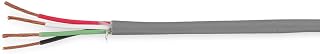 E1034S.18.10 Multi-Conductor Sound, Alarm and Security Cable, Unshielded, Riser, 18 AWG, 4-Conductor Stranded, 500' Spool, Gray Premium-Grade PVC Jacket, UL Listed, RoHS Compliant, Suitable for Use in California