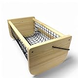Garden Hod Harvesting Basket | Stylish Wooden Maine Hod Basket with Rotating Handle Perfect for Washing and Holding Large Fruits, Vegitables, and Other Harvested Items (Round)