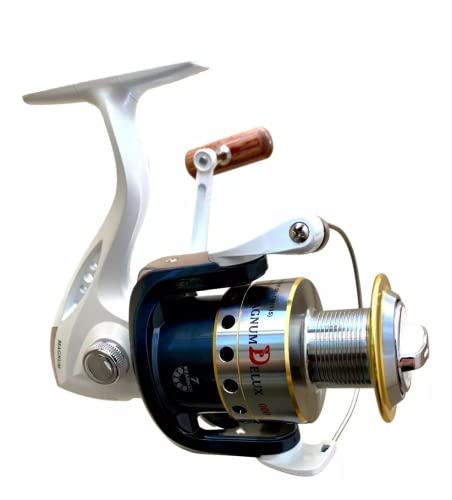 Molinete de Pesca Maruri Magnum Delux 2000-7 Rolamentos - Drag: 5kg - Carretel de Alumino COR:BRANCO