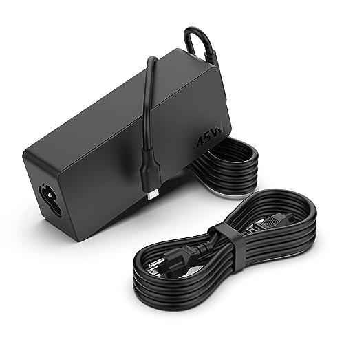 45W USB C Chromebook Laptop Charger, Fast Power Adapter Replacement for HP, Dell, Acer, Asus, Samsung, Google,and More Type C Power Supply Cord