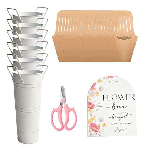 Supports de bouquet de fleurs et seaux de bar floral pour éviter le désordre