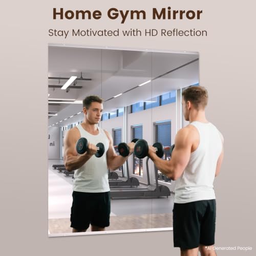 Image of LOAAO Gym Mirror 56 inchx16 inch, 3 PCS